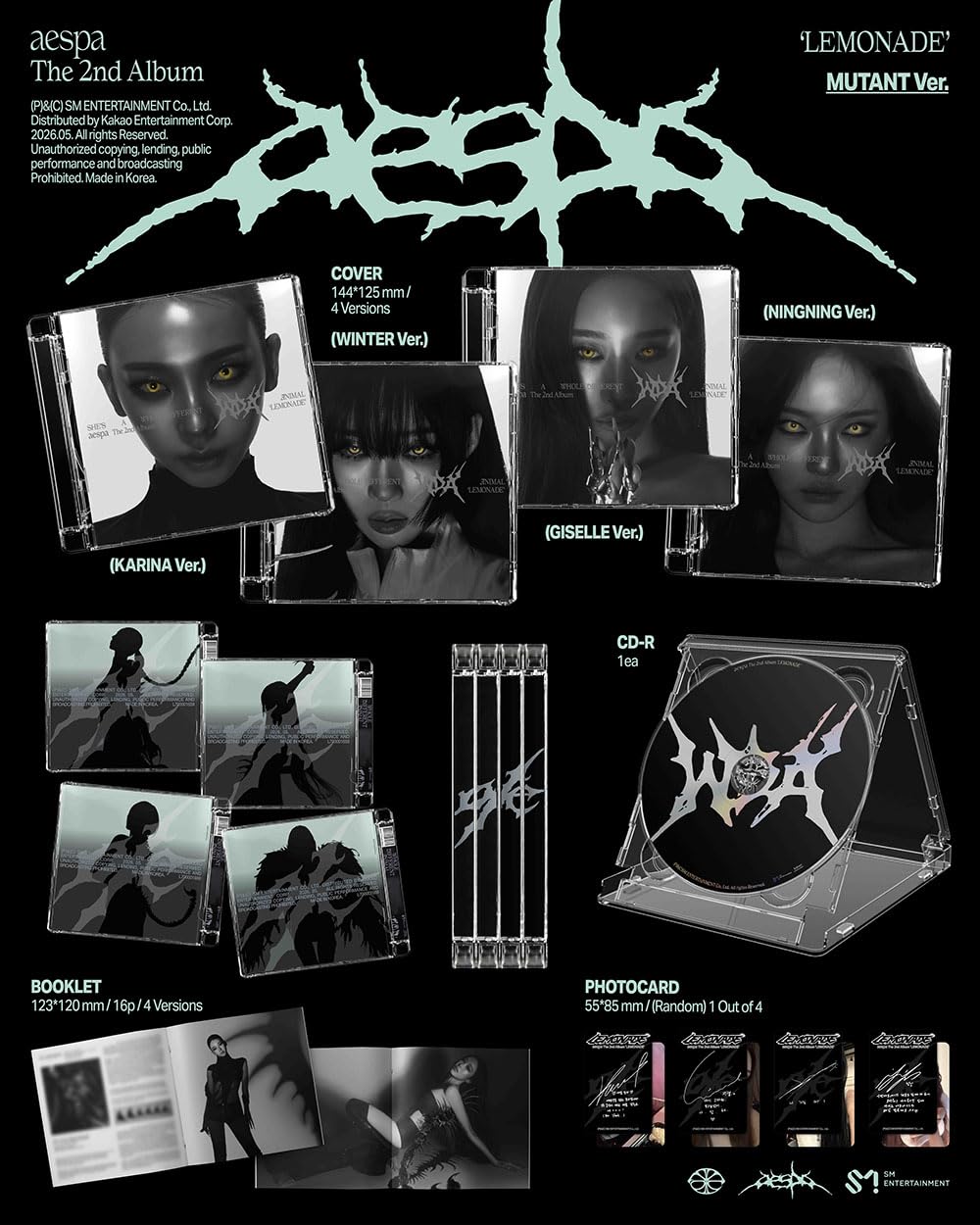 Amazon.co.jp: aespa (エスパ) - 2nd Full Album [ LEMONADE ] (MUTANT